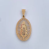 Dije Virgen Guadalpe 2.5gr / 3.5cm / Circones De Colores Oro Amarillo 18K &