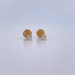 Topos Cuatro Garras 0.55gr / Circon Blanco Oro Amarillo 18K $