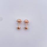 Topos Media Bola 0.4gr / 4mm Lisa Oro Rosa 18K $
