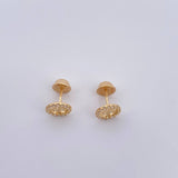 Topos Arbol De La Vida 0.85gr / Circones Blancos Oro Amarillo 18K $
