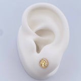 Topos Arbol De La Vida 0.85gr / Circones Blancos Oro Amarillo 18K $