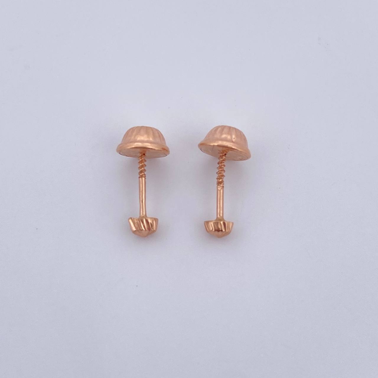 Topos Media Bola 0.4gr / 3mm Diamantadas Oro Rosa 18K $
