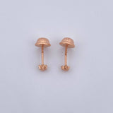 Topos Media Bola 0.4gr / 3mm Diamantadas Oro Rosa 18K $