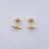 Topos Hojas 0.75gr / Circones Blancos Oro Amarillo 18K $