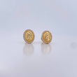 Topos Virgen Guadalupe 1.45gr / Circones Blancos Oro Amarillo 18K $