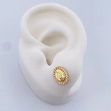 Topos Virgen Guadalupe 1.45gr / Circones Blancos Oro Amarillo 18K $