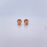 Topos Media Bola 0.4gr / 4mm Lisa Oro Rosa 18K $