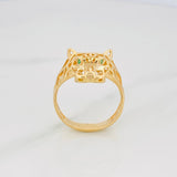 Anillo Pantera Filigrana 4g / T8 1/4 Oro Amarillo 18K