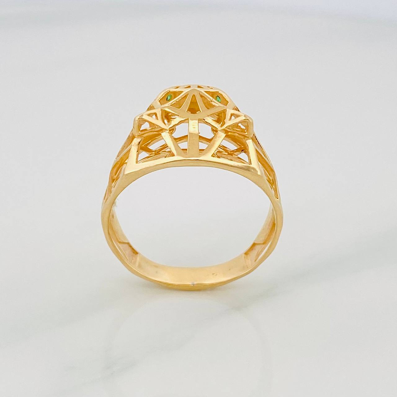 Anillo Pantera Filigrana 4g / T8 1/4 Oro Amarillo 18K