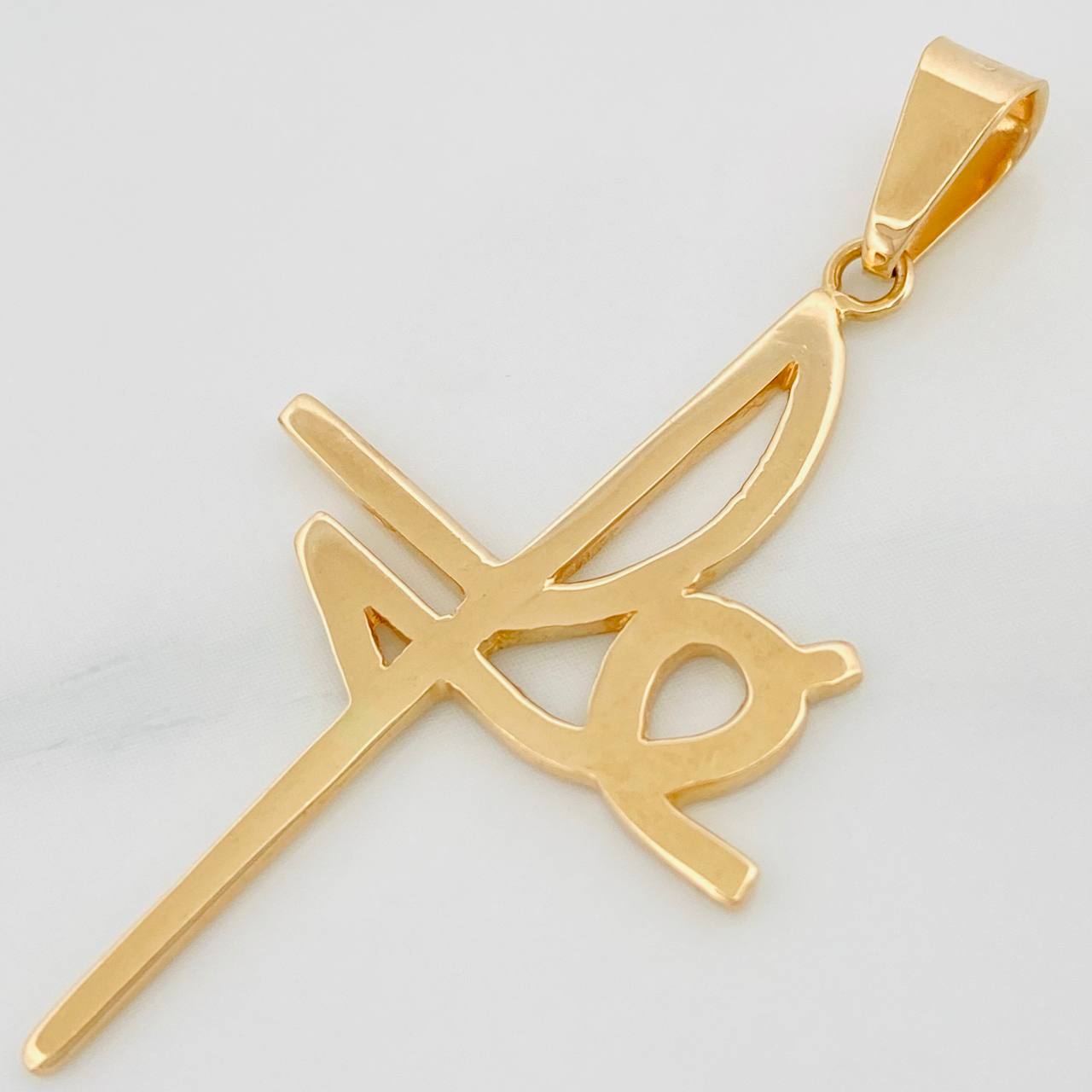 Dije Cruz Fe 1.65 g / 3.5 cm Oro Amarillo 18K