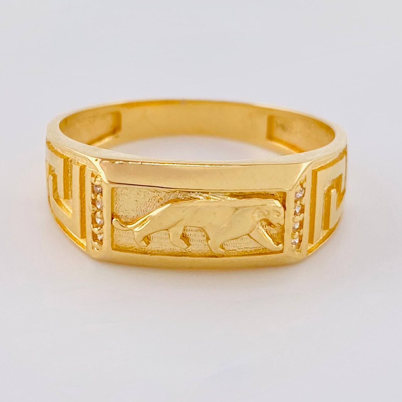 Anillo Pantera Tribal 4.35 g / T10 1/4 Oro Amarillo 18K