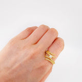 Anillo Olas Convexas 4.6 g / T10 1/4 Oro Amarillo 18K