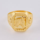 Anillo Sello Caballo Dolar 4.05 g / T12 1/2 Oro Amarillo 18K