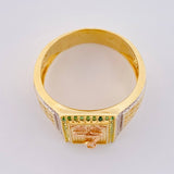 Anillo Caduceo De Serpiente 7.2 g / T10 1/4 Oro Amarillo 18K