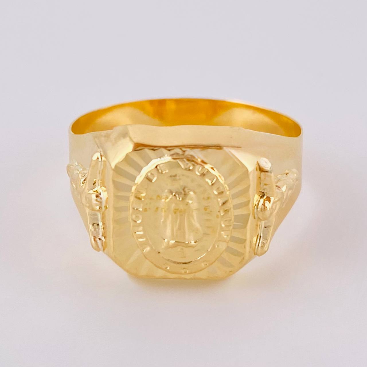 Anillo Sello Virgen De Guadalupe 3.05 g / T10 1/4 Oro Amarillo 18K