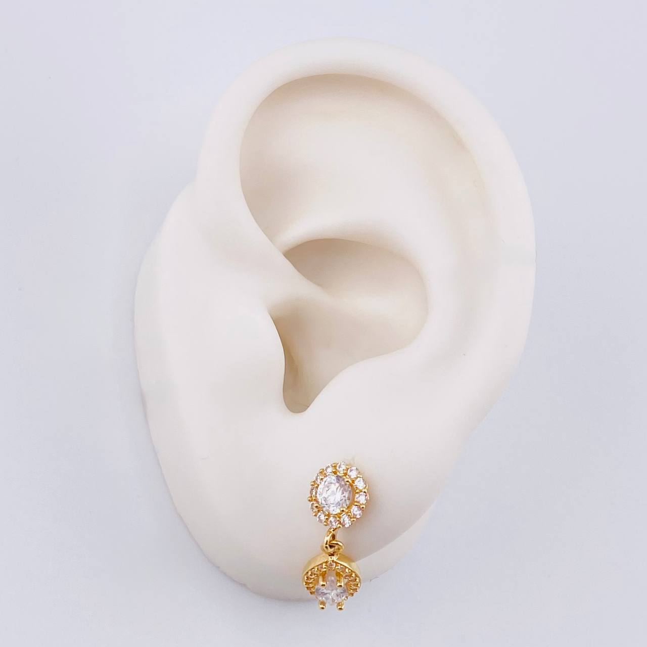 Topos Halo Largos 2.85 g / 2.1 cm Oro Amarillo 18K