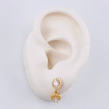 Topos Halo Largos 2.85 g / 2.1 cm Oro Amarillo 18K