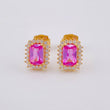 Topos Halo Rectangulo 2.1 g / 9.24 mm Oro Amarillo 18K