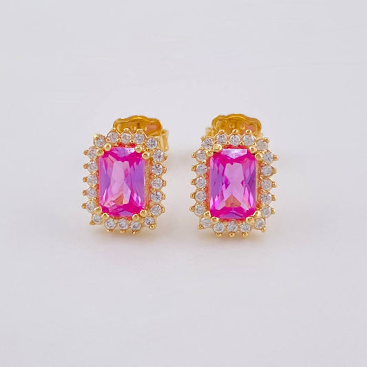 Topos Halo Rectangulo 2.1 g / 9.24 mm Oro Amarillo 18K