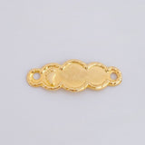 Herraje Placa Nube Pie Bordeada 0.25 g / 2.2 cm Oro Amarillo 18K