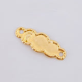 Herraje Placa Nube Pie Bordeada 0.25 g / 2.2 cm Oro Amarillo 18K