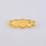 Herraje Placa Nube Pie Bordeada 0.25 g / 2.2 cm Oro Amarillo 18K
