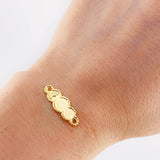 Herraje Placa Nube Pie Bordeada 0.25 g / 2.2 cm Oro Amarillo 18K