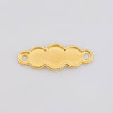 Herraje Placa Nube Bordeada 0.25 g / 2.2 cm Oro Amarillo 18K