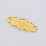 Herraje Placa Nube Bordeada 0.25 g / 2.2 cm Oro Amarillo 18K