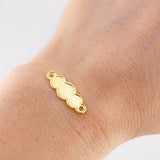 Herraje Placa Nube Bordeada 0.25 g / 2.2 cm Oro Amarillo 18K