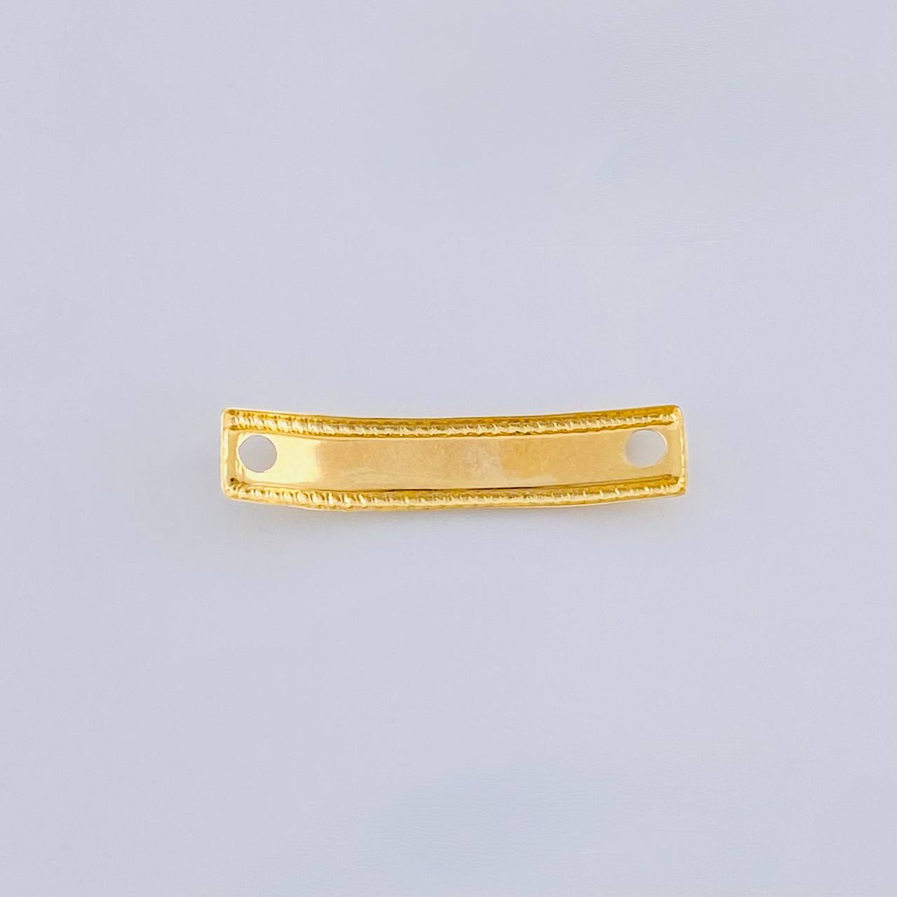 Herraje Placa Rectangular Bordeada 0.2 g / 2 cm Oro Amarillo 18K