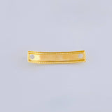 Herraje Placa Rectangular Bordeada 0.2 g / 2 cm Oro Amarillo 18K