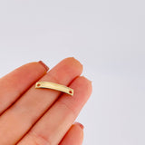 Herraje Placa Rectangular Bordeada 0.2 g / 2 cm Oro Amarillo 18K