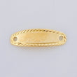 Herraje Placa Rectangular Bordeada 0.2 g / 2 cm Oro Amarillo 18K