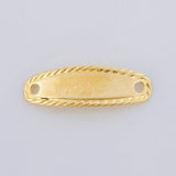 Herraje Placa Ovalada Bordeada 0.25 g / 2.2 cm Oro Amarillo 18K