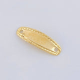 Herraje Placa Ovalada Bordeada 0.25 g / 2.2 cm Oro Amarillo 18K