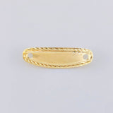 Herraje Placa Ovalada Bordeada 0.25 g / 2.2 cm Oro Amarillo 18K