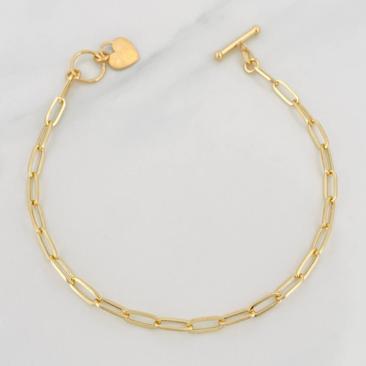 Pulso Cajon Corazon 2.45g / 20cm / 3.3mm Oro Amarillo 18K