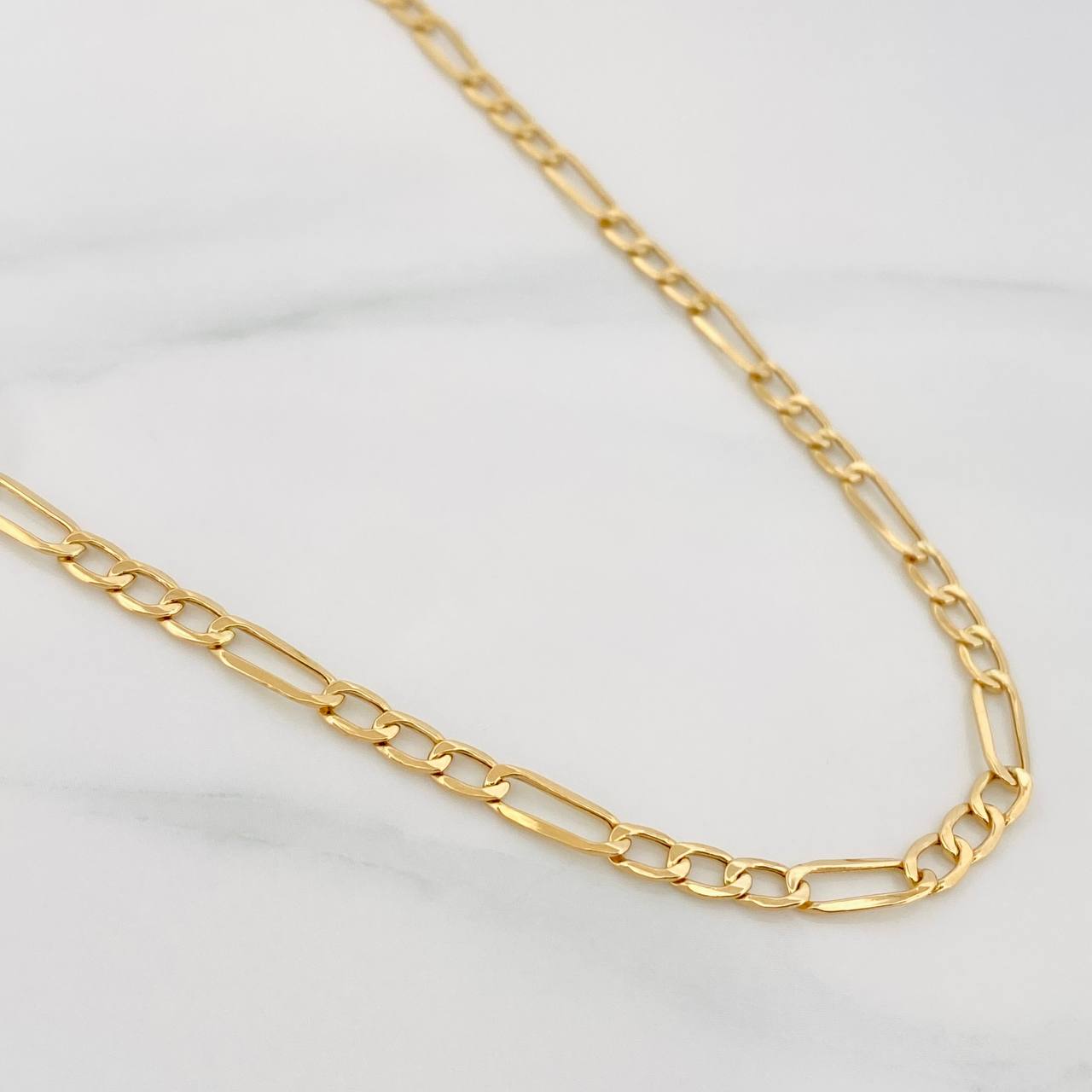 Cadena Figaro 5.6g / 60cm / 3.35mm Oro Amarillo 18K