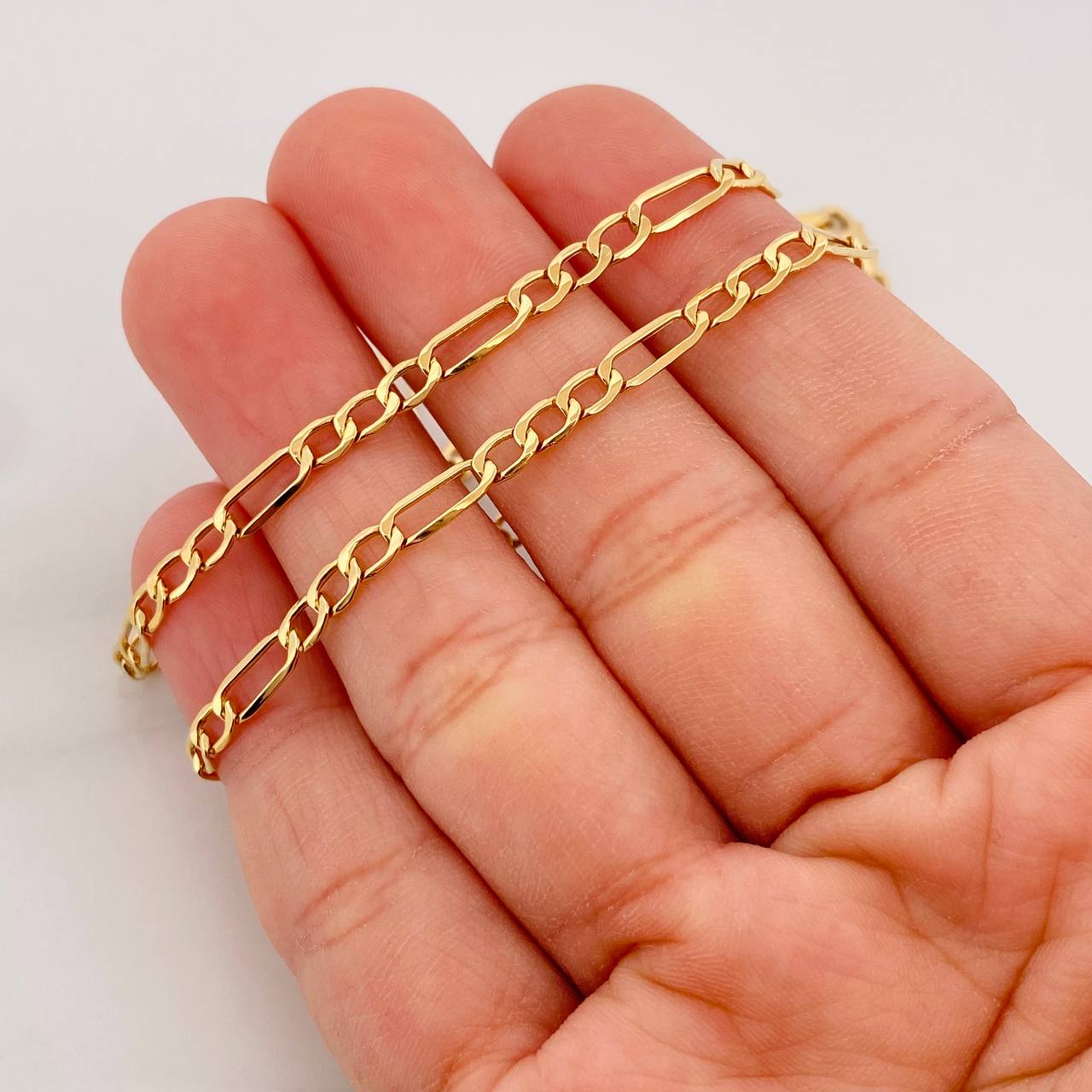 Cadena Figaro 5.6g / 60cm / 3.35mm Oro Amarillo 18K