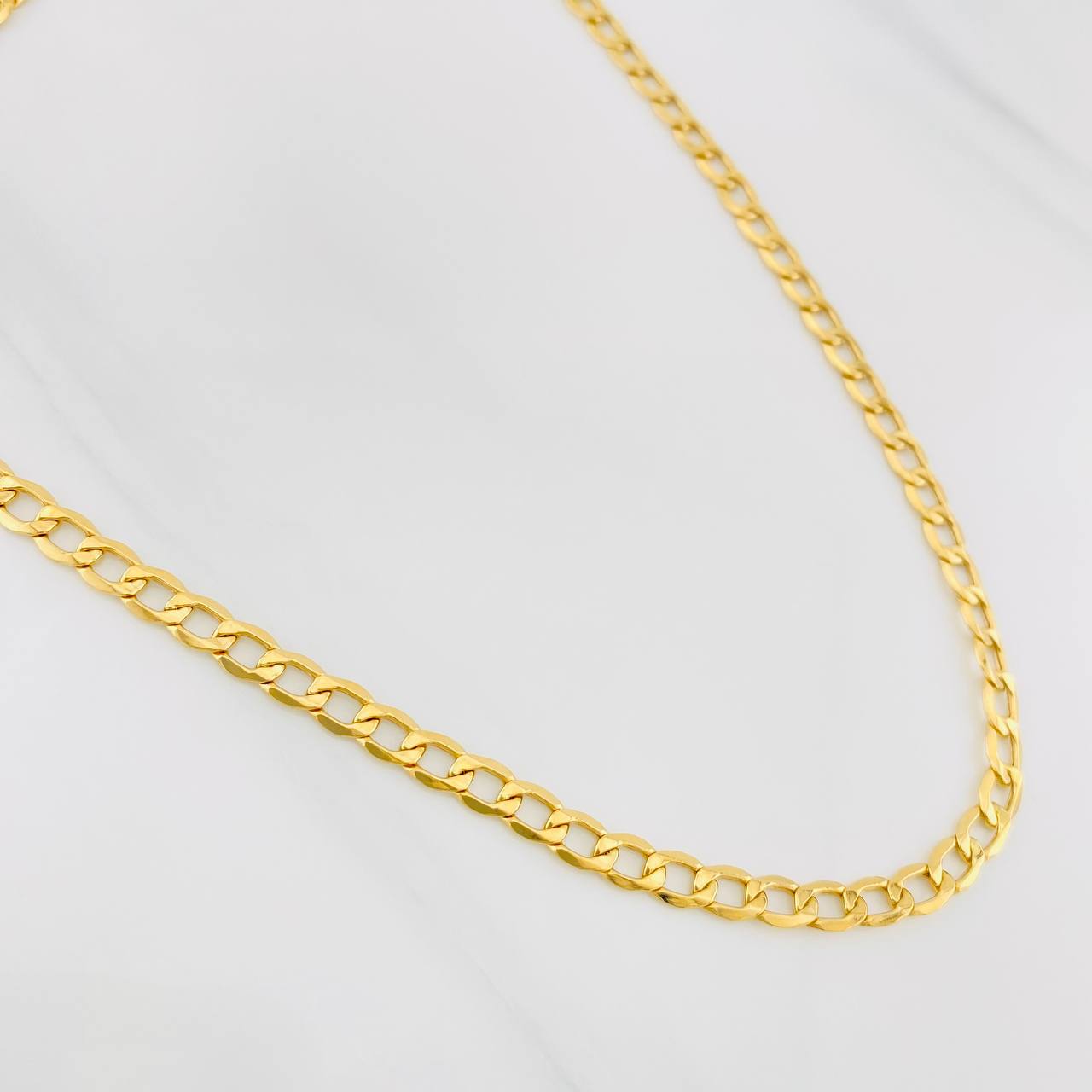 Cadena Cubana 8.85g / 60cm / 4.28mm Oro Amarillo 18K