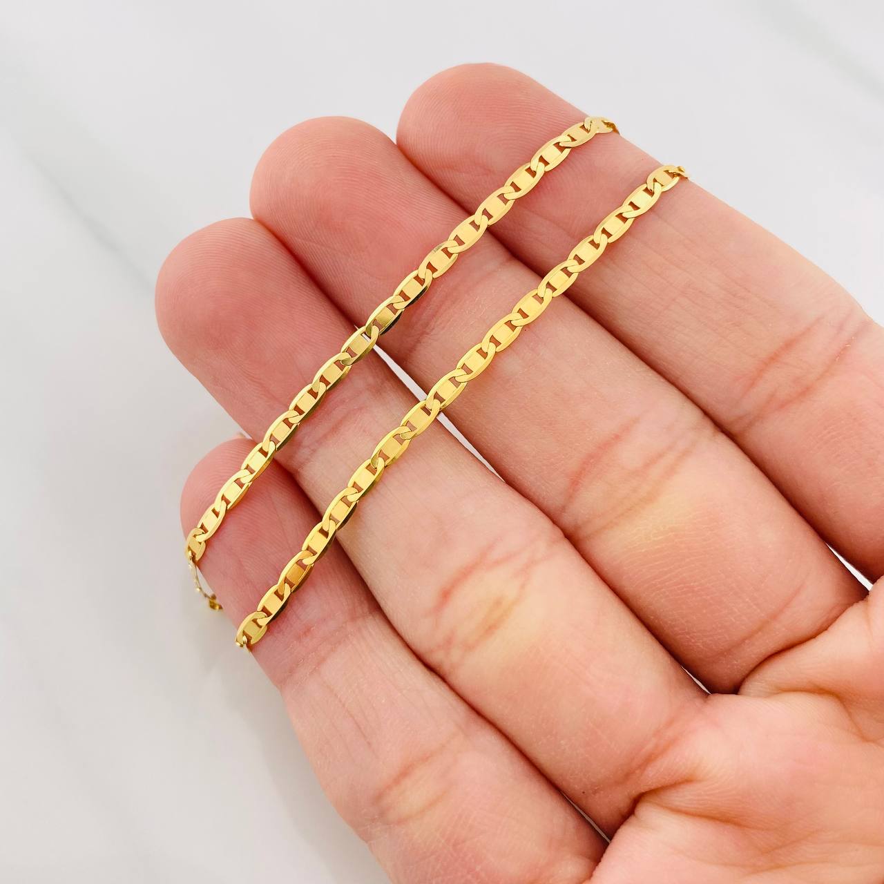 Cadena Escalera Plana 3.65g / 45cm / 2.16mm Oro Amarillo 18K