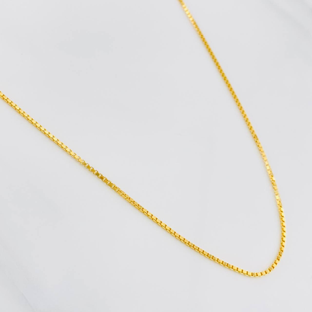 Cadena Veneciana 3.3g / 45cm / 0.97mm Oro Amarillo 18K
