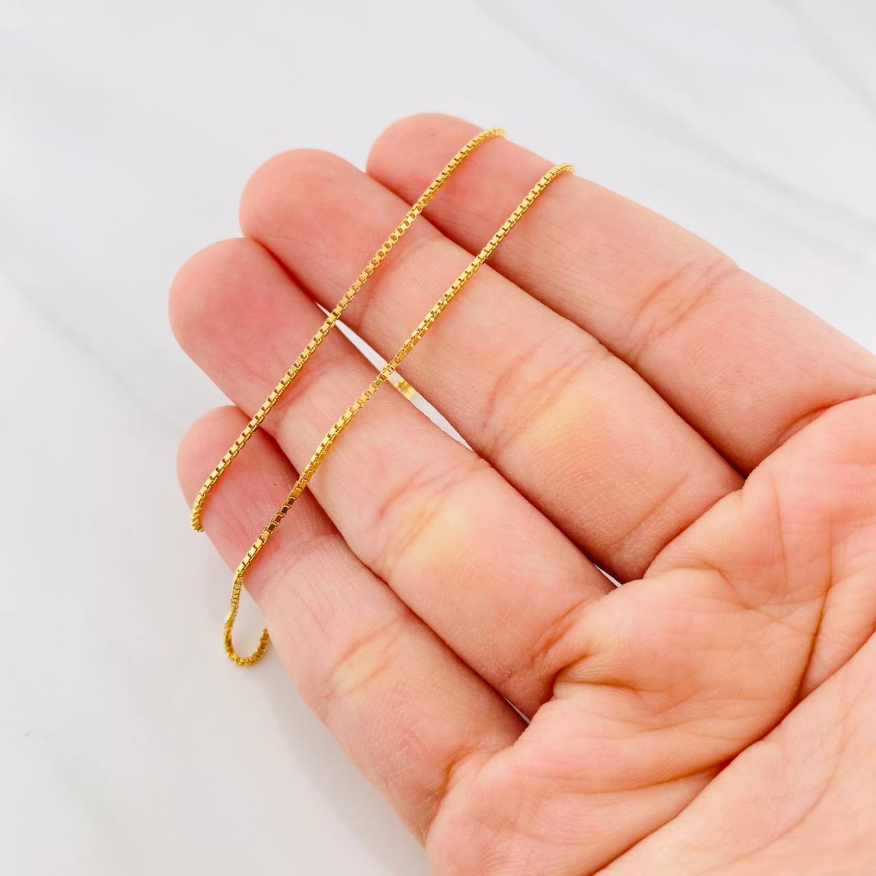 Cadena Veneciana 3.25g / 45cm / 0.87mm Oro Amarillo 18K