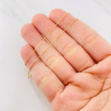 Cadena Mini Militar 2.1g / 45cm / 0.89mm Oro Amarillo 18K