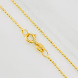 Cadena Mini Militar 2.1g / 45cm / 0.89mm Oro Amarillo 18K