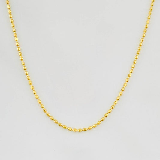 Cadena Mini Militar 2.1g / 45cm / 0.89mm Oro Amarillo 18K