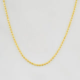 Cadena Mini Militar 1.45g / 45cm / 1mm Oro Amarillo 18K