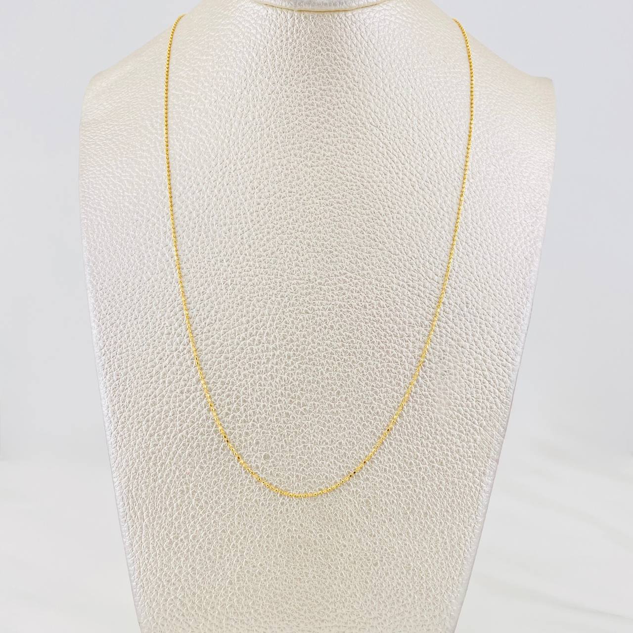 Cadena Mini Militar 1.45g / 45cm / 1mm Oro Amarillo 18K