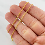 Cadena Lazo 1.15g / 60cm / 1.12mm Oro Amarillo 18K